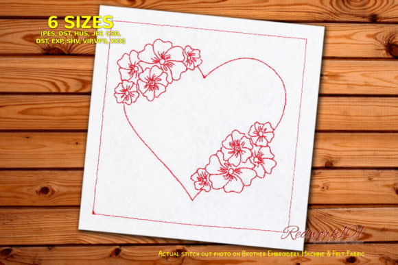 Reviewing Love Heart with Beautiful Flowers