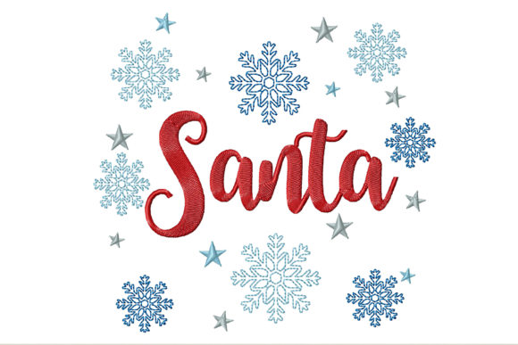 Reviewing Snowflakes with Stars and Text Santa for Apparel