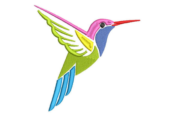 Reviewing the Colored Hummingbird Embroidery Design