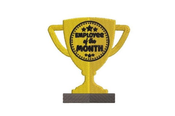 Reviewing the Employee of the Month Trophy Embroidery Design