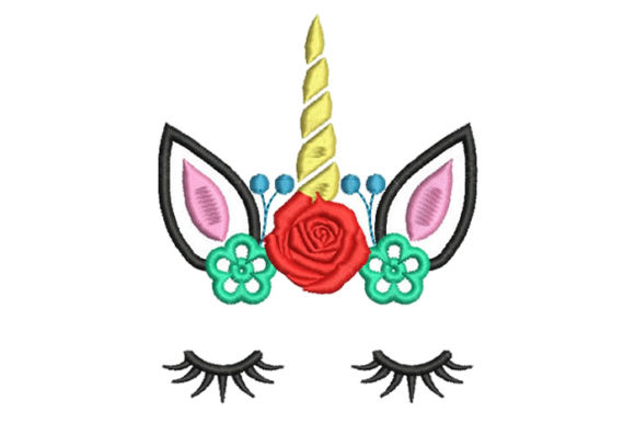 Reviewing Unicorn Face with Rose for Embroidery